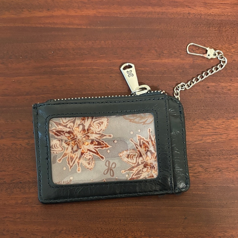 Hobo mini wallet in dark emerald green.